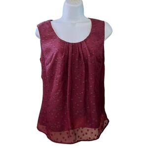 Merona Burgundy Blouse Size Medium